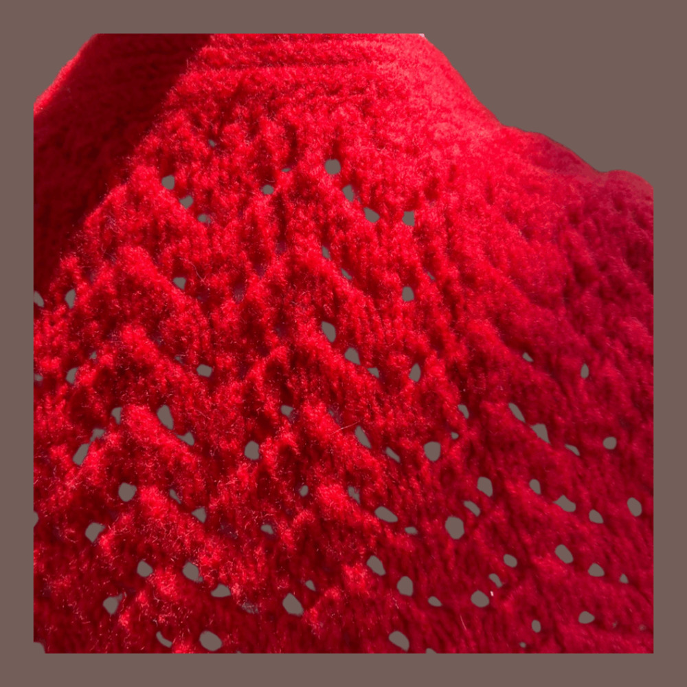 Handmade Knit Vest | Red Sleeveless | Size XS | Vintage - Picture 4 of 4